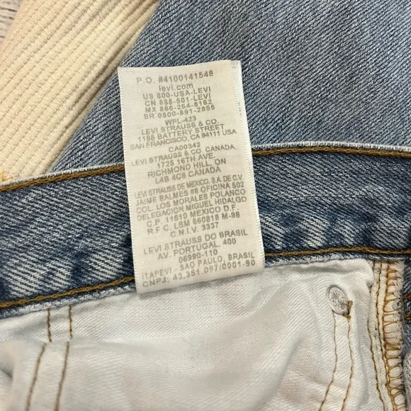 Vintage Levi’s 505 Upcycled Patchwork Distressed Denim Jeans Size 34 - Picture 14 of 15